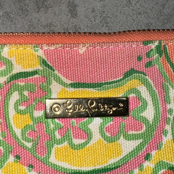 Lily Pulitzer for Target Clutch Handbag Yellow/Pink/Orange/Green - 100% Cotton - Picture 3 of 6